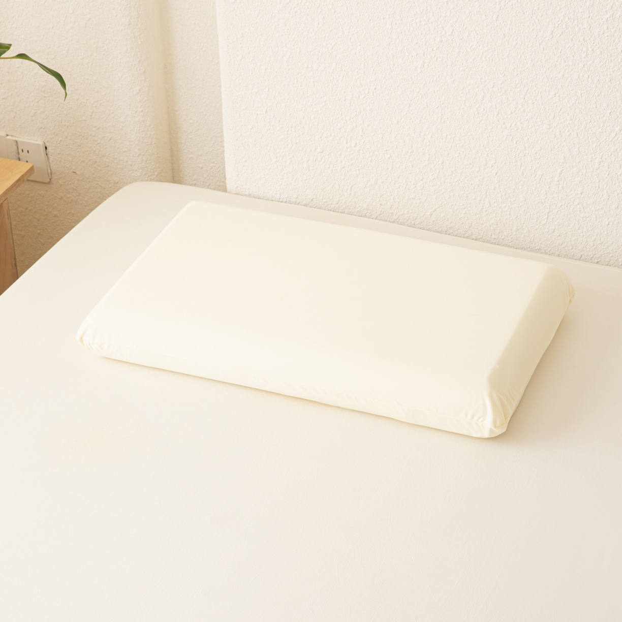 慕尚家纺 2026新款亲肤舒适针织棉枕套 米黄