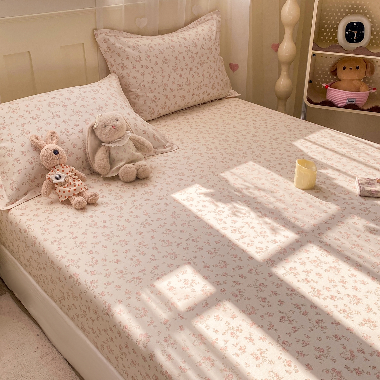 91家纺网 家纺一手货源 找家纺 女子家纺 2026新款全棉纯棉印花小印花花卉款单床笠床笠单件 俏佳人