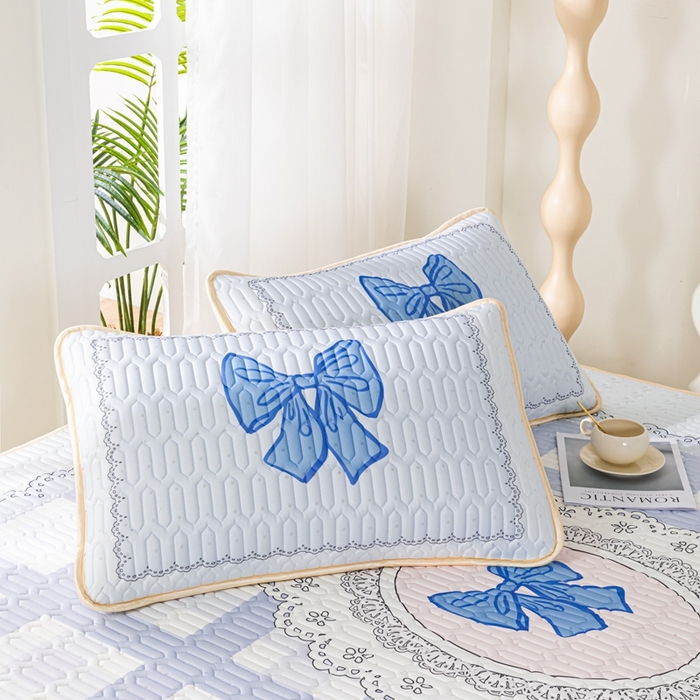 91家纺网 家纺一手货源 找家纺 羽梦家纺 2026新款冰柔丝乳胶床单款凉席蝴蝶结