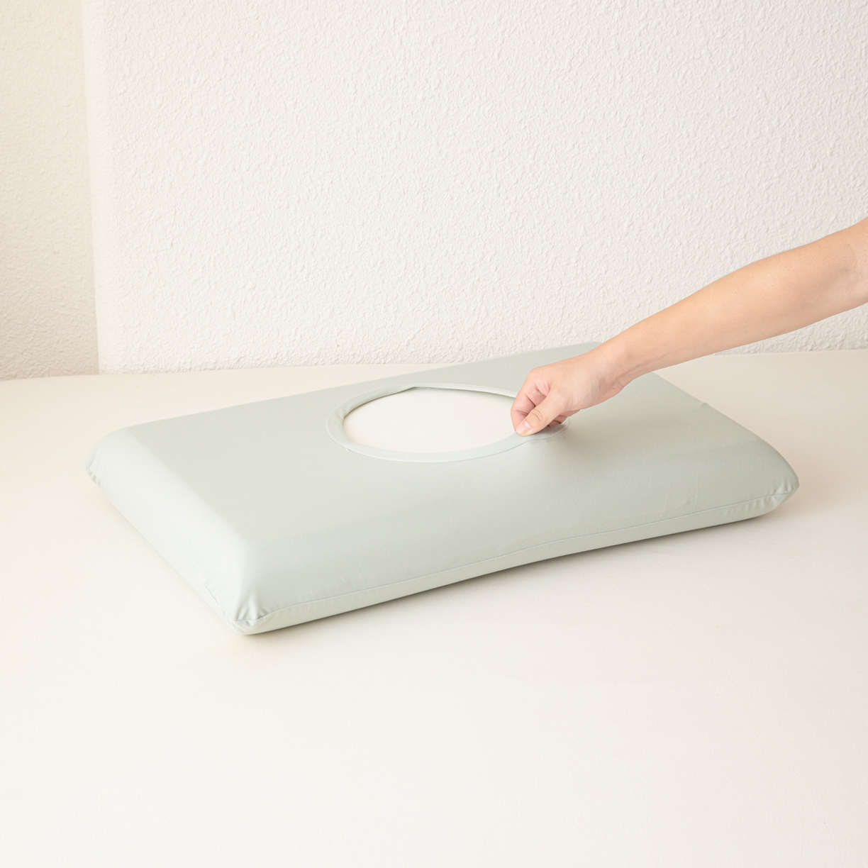 91家纺网 家纺一手货源 找家纺 慕尚家纺 2026新款亲肤舒适针织棉枕套 水绿