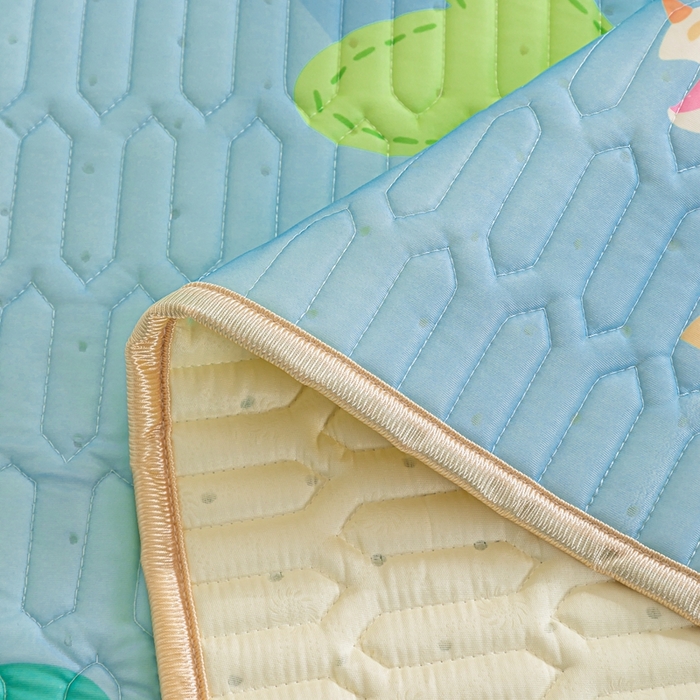 91家纺网 家纺一手货源 找家纺 羽梦家纺 2026新款冰柔丝乳胶床单款凉席酷玩龙