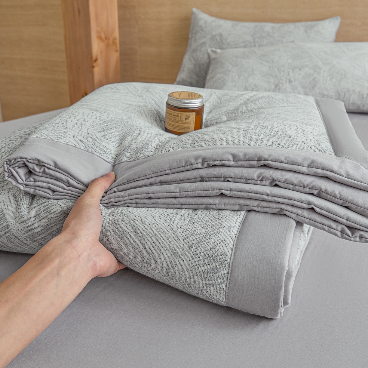 91家纺网 家纺一手货源 找家纺 （总）吾诺家居 2026新款全棉色织提花三层纱夏被夏凉被空调被-华美