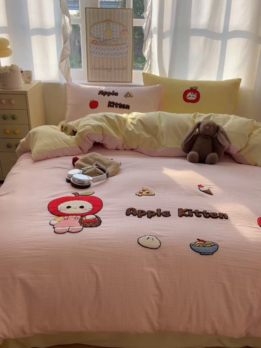 91家纺网 家纺一手货源 找家纺 （总）韩都家居 2026春夏新款亲肤舒适毛巾绣四件套（包含买家秀原图）