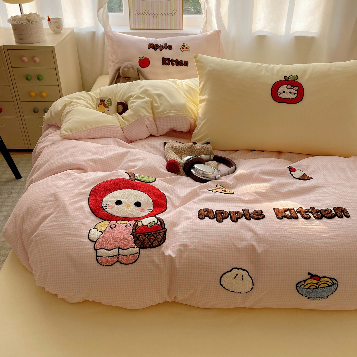 91家纺网 家纺一手货源 找家纺 （总）韩都家居 2026春夏新款亲肤舒适毛巾绣四件套（包含买家秀原图）