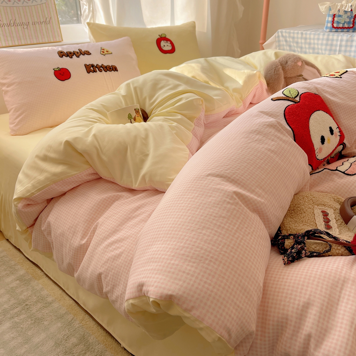 91家纺网 家纺一手货源 找家纺 （总）韩都家居 2026春夏新款亲肤舒适毛巾绣四件套（包含买家秀原图）