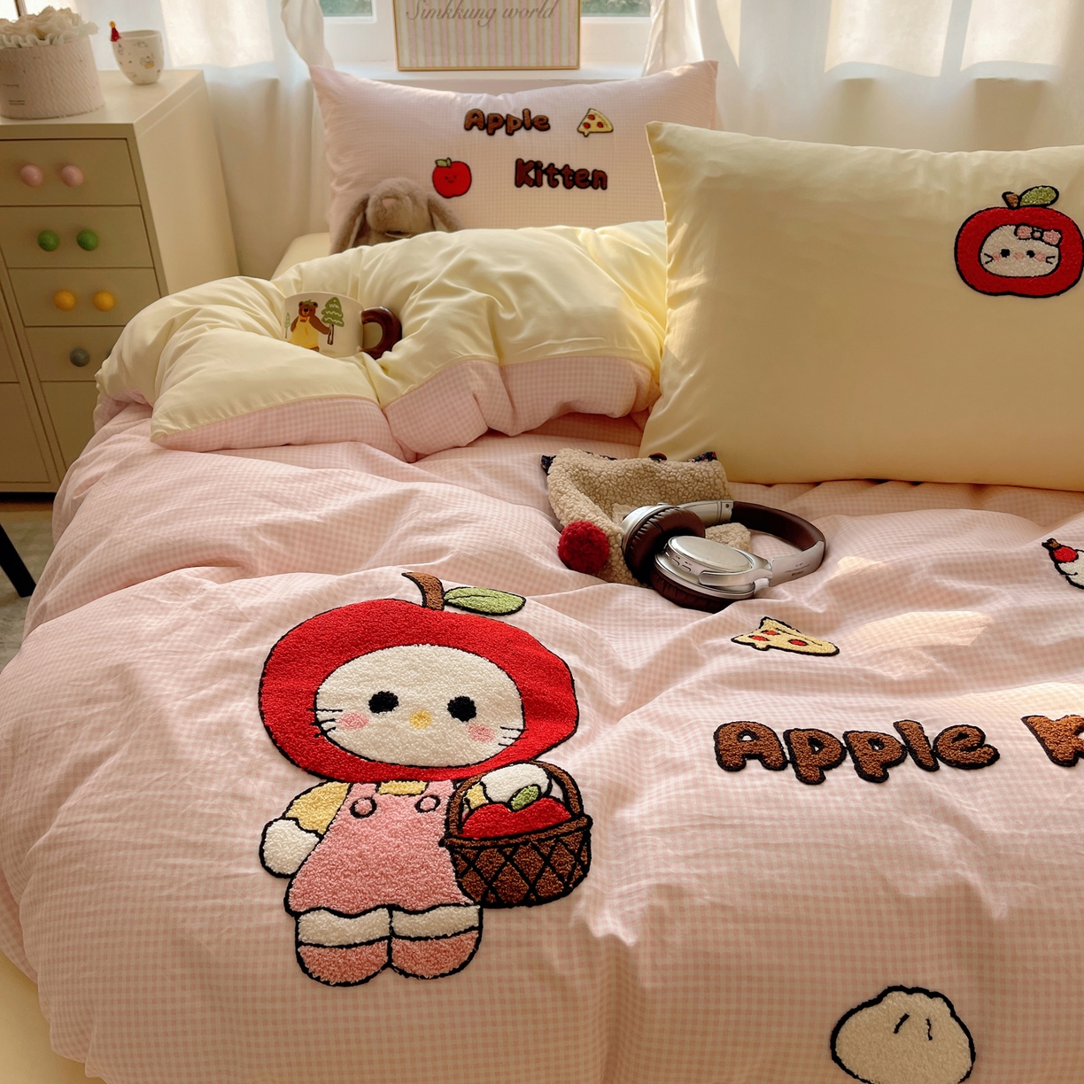 91家纺网 家纺一手货源 找家纺 （总）韩都家居 2026春夏新款亲肤舒适毛巾绣四件套（包含买家秀原图）