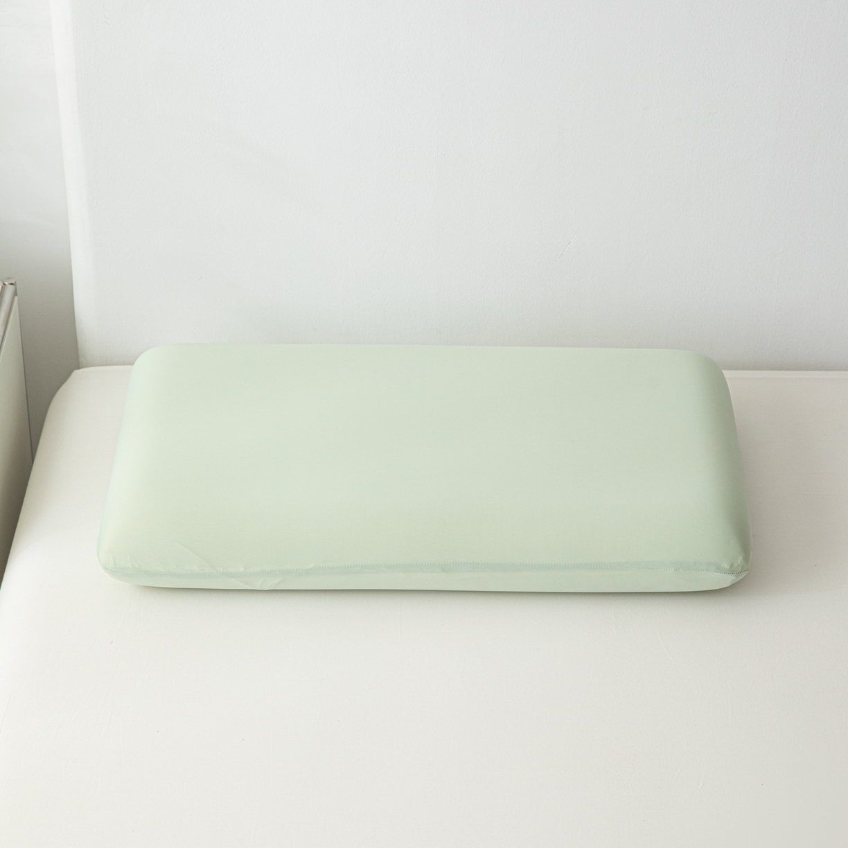 91家纺网 家纺一手货源 找家纺 慕尚家纺 2026新款锦纶小冰皮单枕套枕套单件 薄荷绿