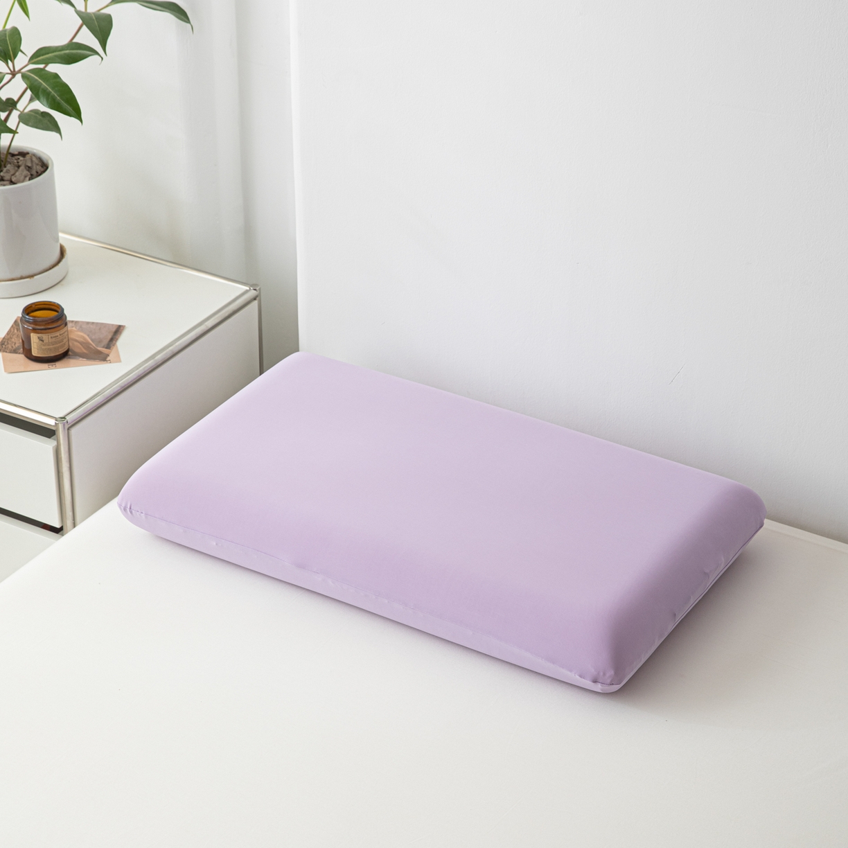 慕尚家纺 2026新款锦纶小冰皮单枕套枕套单件 冰紫