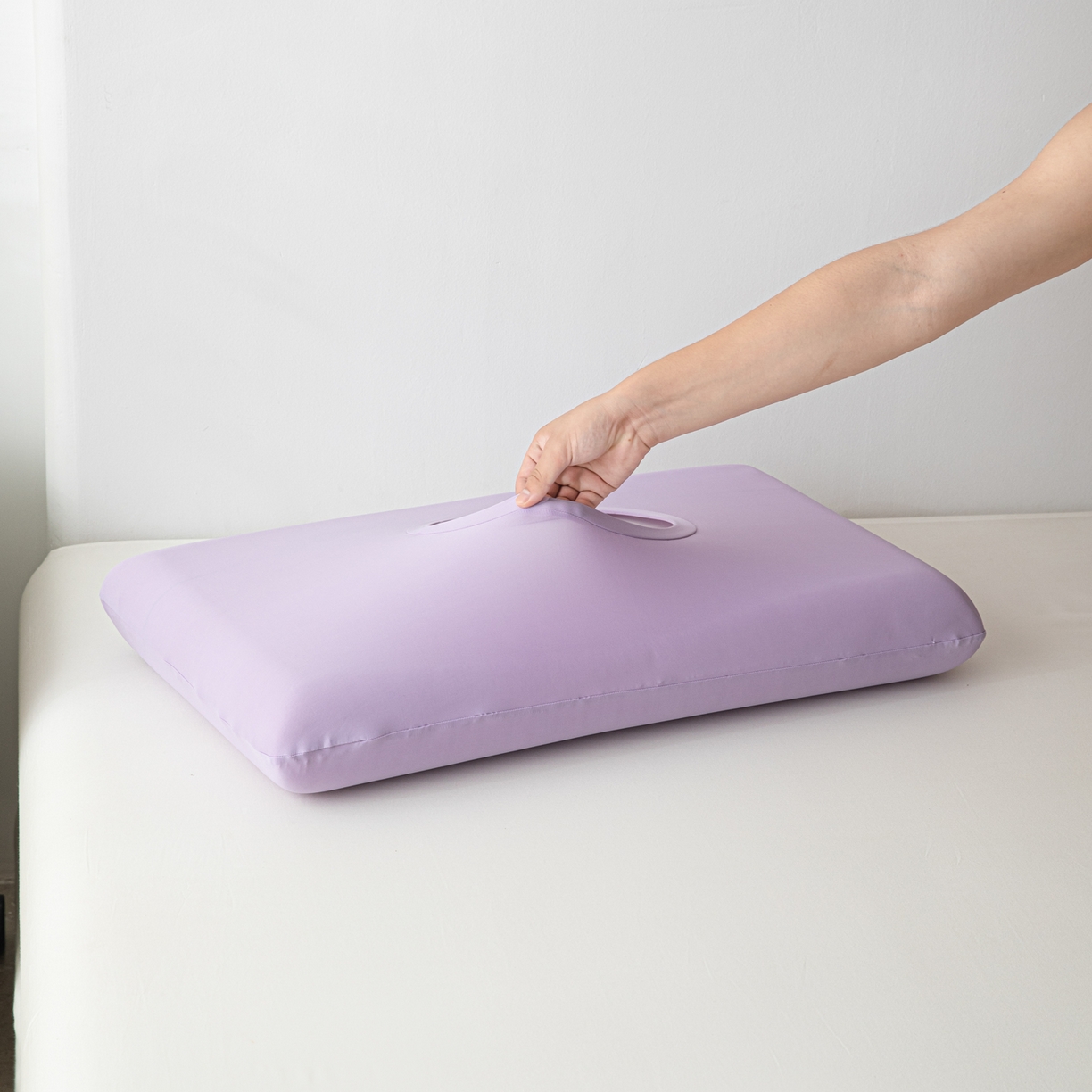 91家纺网 家纺一手货源 找家纺 慕尚家纺 2026新款锦纶小冰皮单枕套枕套单件 冰紫