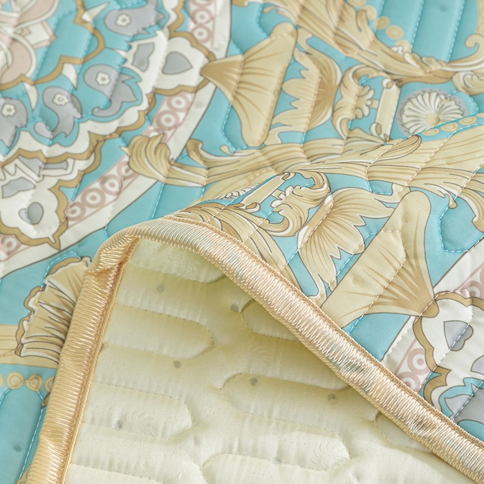 91家纺网 家纺一手货源 找家纺 羽梦家纺 2026新款冰柔丝乳胶床单款凉席帕蓬夜色