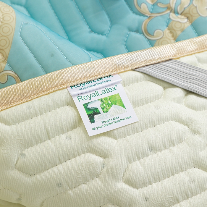 91家纺网 家纺一手货源 找家纺 羽梦家纺 2026新款冰柔丝乳胶床单款凉席帕蓬夜色