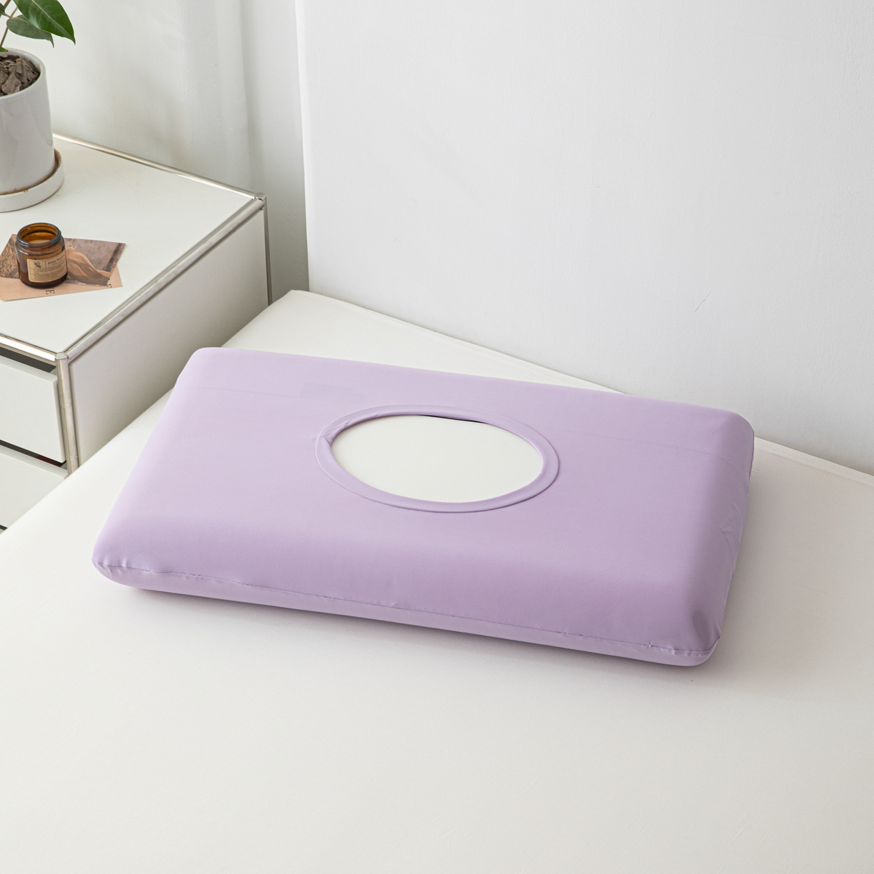 91家纺网 家纺一手货源 找家纺 慕尚家纺 2026新款锦纶小冰皮单枕套枕套单件 冰紫