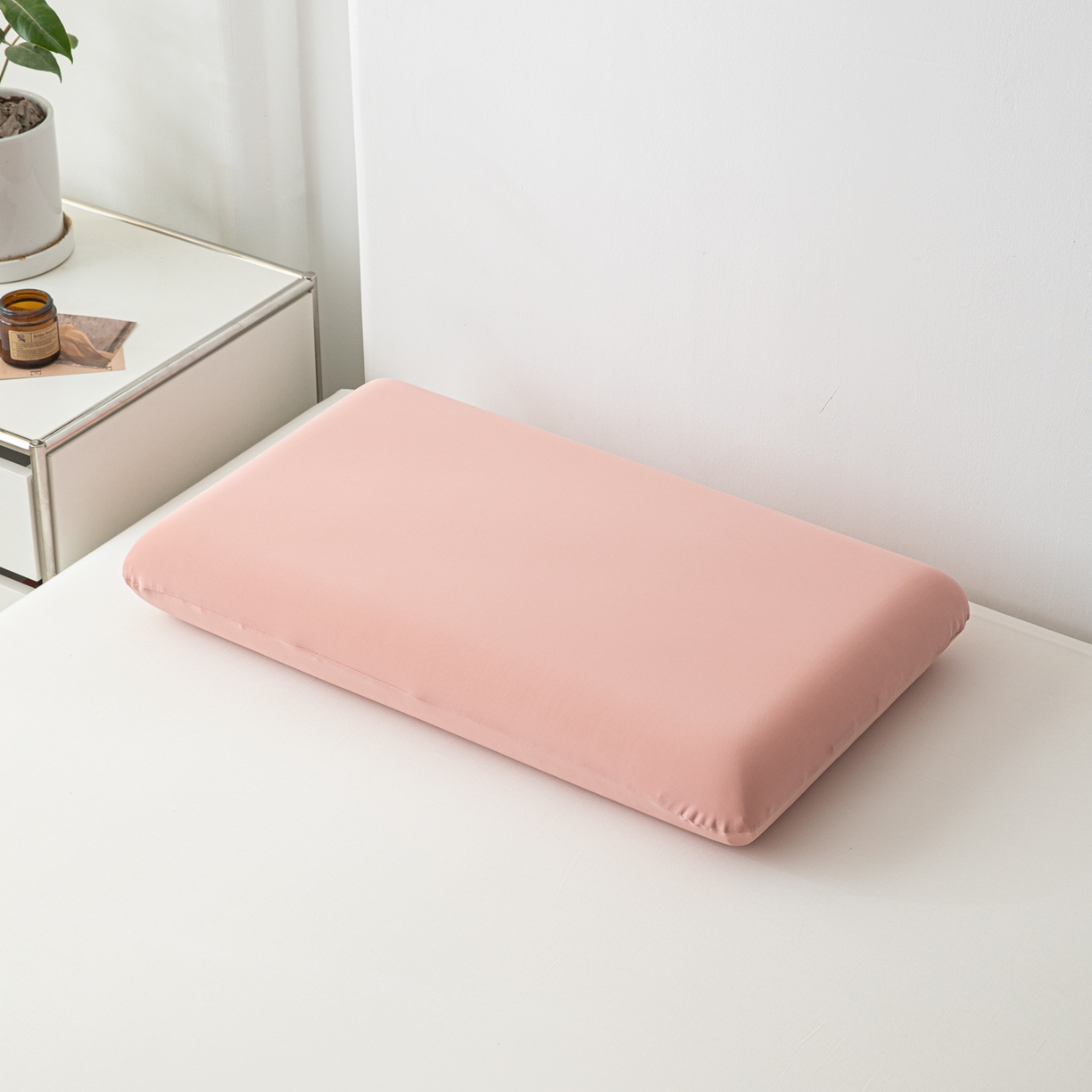 慕尚家纺 2026新款锦纶小冰皮单枕套枕套单件 桃粉