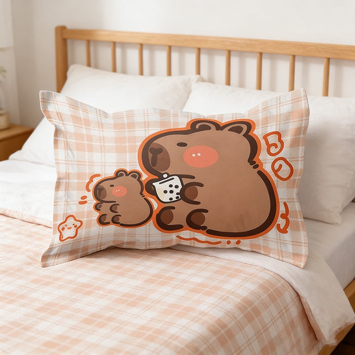 91家纺网 家纺一手货源 找家纺 （总）一电 2026新款跨境电商卡通学生枕头套枕套48x74cm单只件一对装儿童男孩枕皮子 5.磨毛枕套