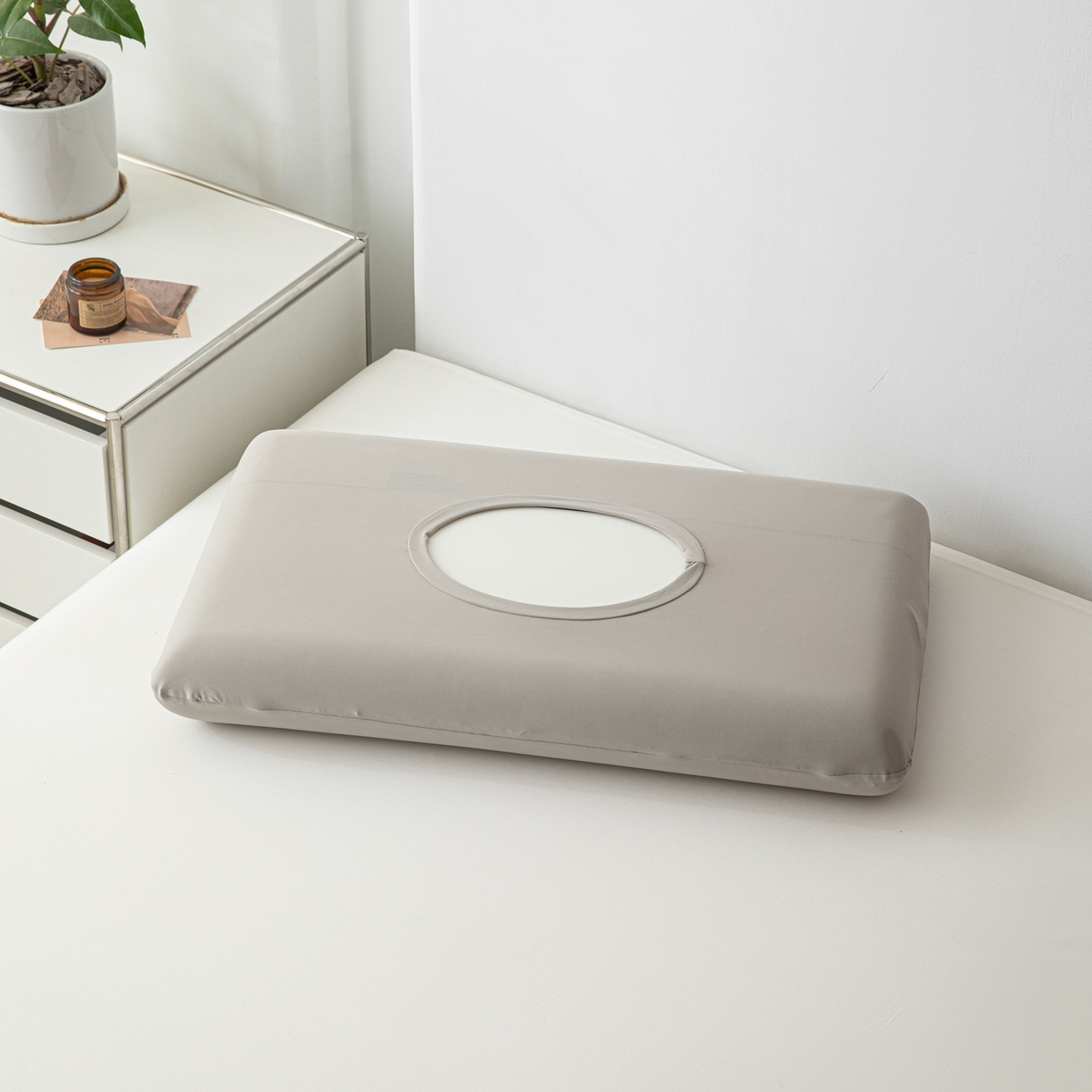 91家纺网 家纺一手货源 找家纺 慕尚家纺 2026新款锦纶小冰皮单枕套枕套单件 银灰