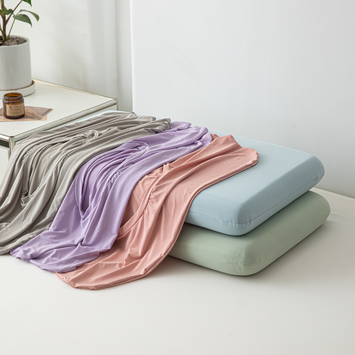 慕尚家纺 2026新款锦纶小冰皮单枕套枕套单件 组合图（仅供展示不可下单）