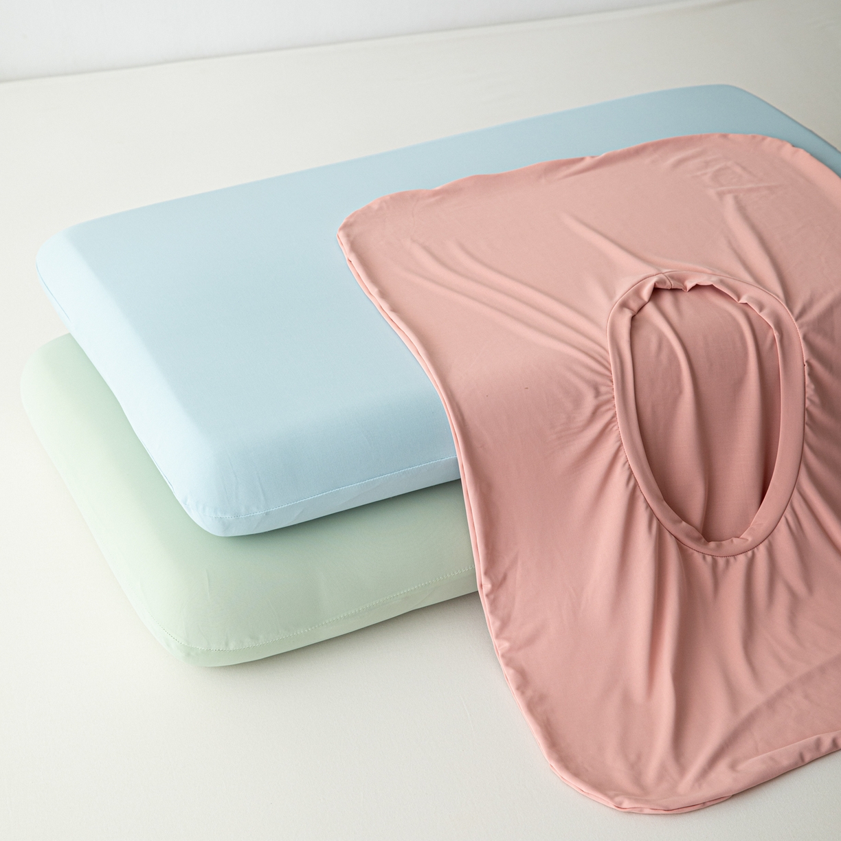 91家纺网 家纺一手货源 找家纺 慕尚家纺 2026新款锦纶小冰皮单枕套枕套单件 组合图（仅供展示不可下单）