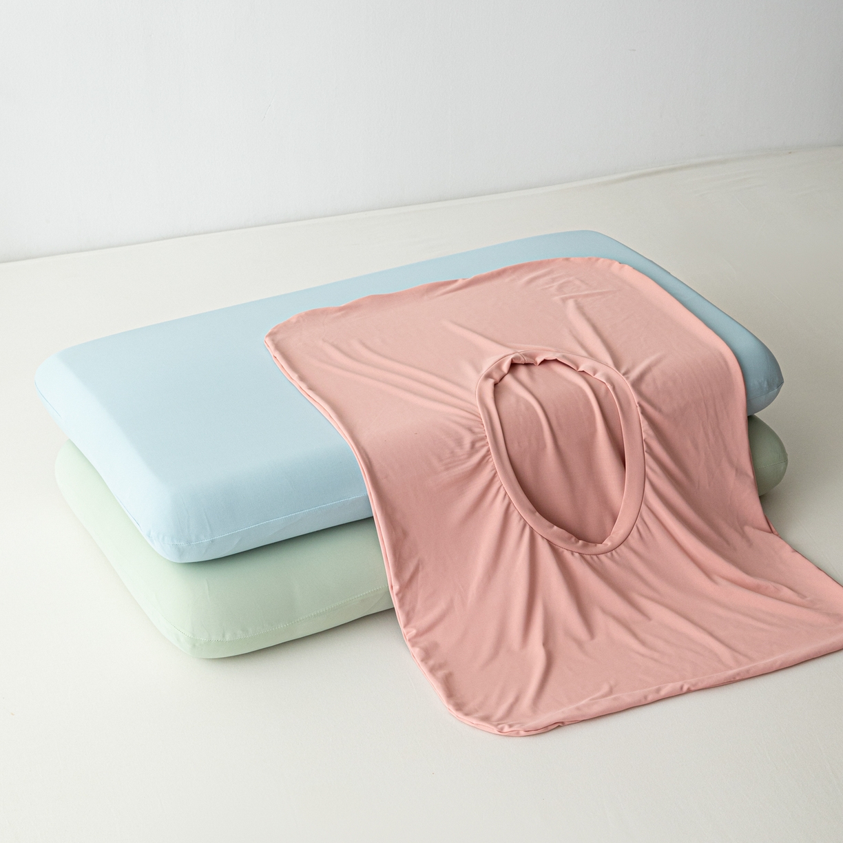 91家纺网 家纺一手货源 找家纺 慕尚家纺 2026新款锦纶小冰皮单枕套枕套单件 组合图（仅供展示不可下单）