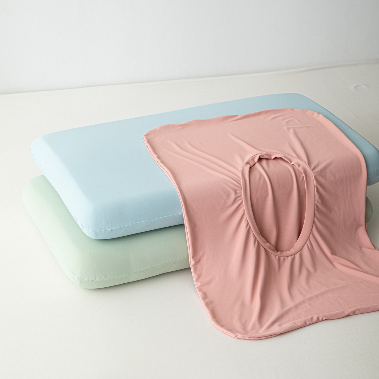 91家纺网 家纺一手货源 找家纺 慕尚家纺 2026新款锦纶小冰皮单枕套枕套单件 组合图（仅供展示不可下单）