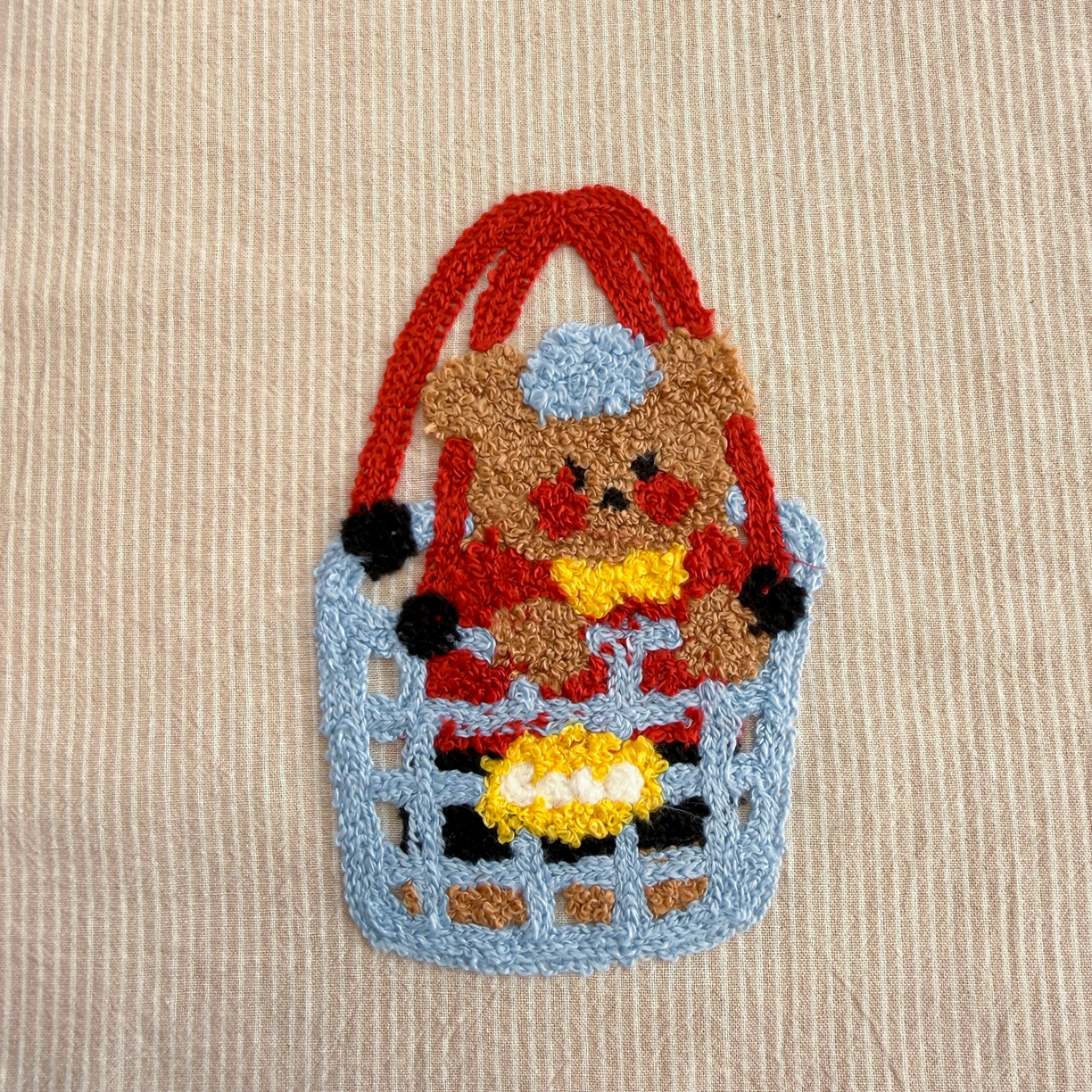 91家纺网 家纺一手货源 找家纺 慕尚家纺 2026新款色织水洗棉毛巾绣单枕套 枕套单件 熊呆呆