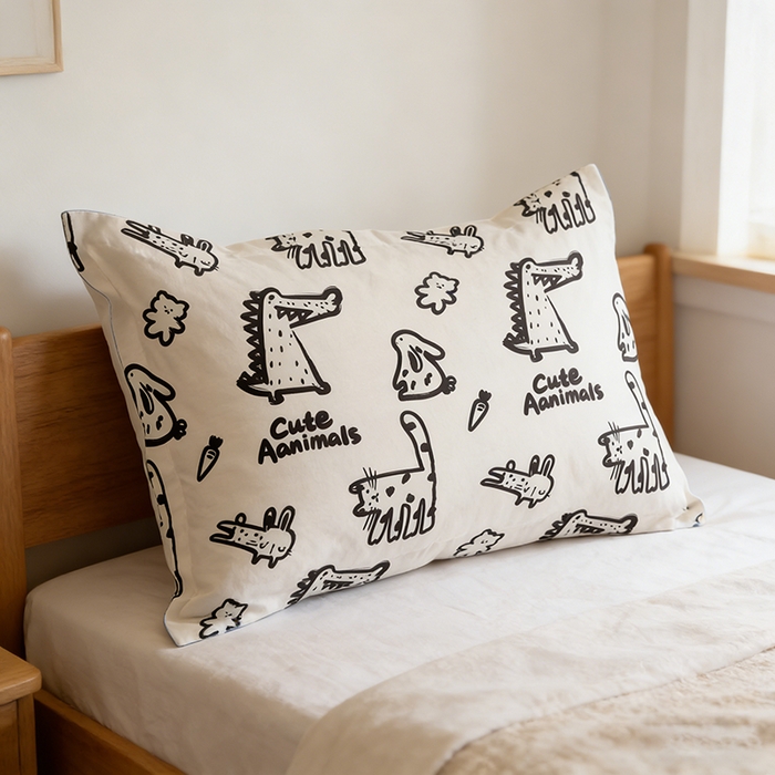 91家纺网 家纺一手货源 找家纺 （总）一电 2026新款跨境电商卡通学生枕头套枕套48x74cm单只件一对装儿童男孩枕皮子 6.磨毛枕套