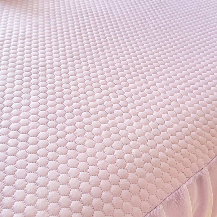 91家纺网 家纺一手货源 找家纺 后庭寝室 2026新款冰感豆豆床裙凉席夏被空调被四件套-花语系列 花语-浅紫