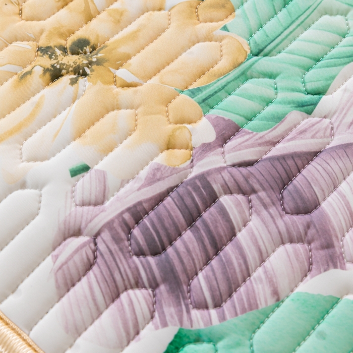 91家纺网 家纺一手货源 找家纺 羽梦家纺 2026新款冰柔丝乳胶床单款凉席叶韵