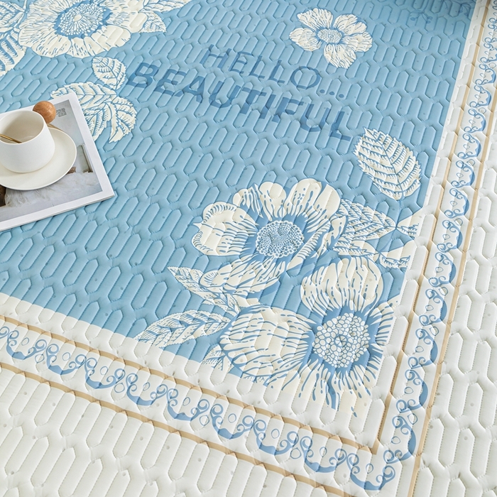 91家纺网 家纺一手货源 找家纺 羽梦家纺 2026新款冰柔丝乳胶床单款凉席伊芙丽