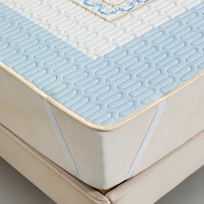 91家纺网 家纺一手货源 找家纺 羽梦家纺 2026新款冰柔丝乳胶床单款凉席伊芙丽