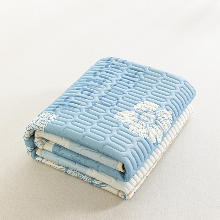 91家纺网 家纺一手货源 找家纺 羽梦家纺 2026新款冰柔丝乳胶床单款凉席伊芙丽