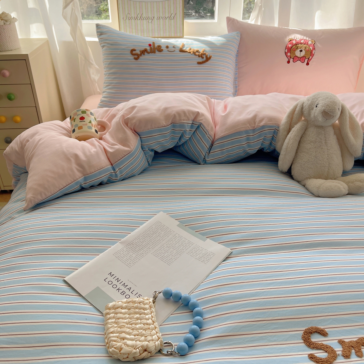 91家纺网 家纺一手货源 找家纺 韩都家居 2026春夏新款亲肤舒适毛巾绣四件套（包含买家秀原图） 三只熊