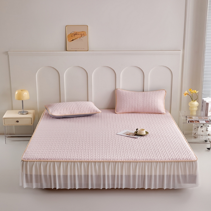 91家纺网 家纺一手货源 找家纺 （总）羽梦家纺 2026新款冰柔丝乳胶床裙款凉席