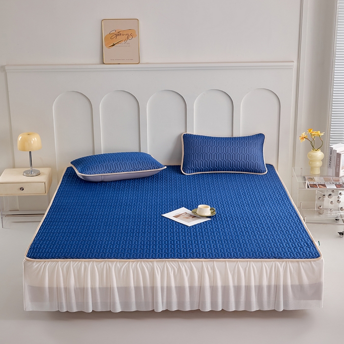 91家纺网 家纺一手货源 找家纺 （总）羽梦家纺 2026新款冰柔丝乳胶床裙款凉席