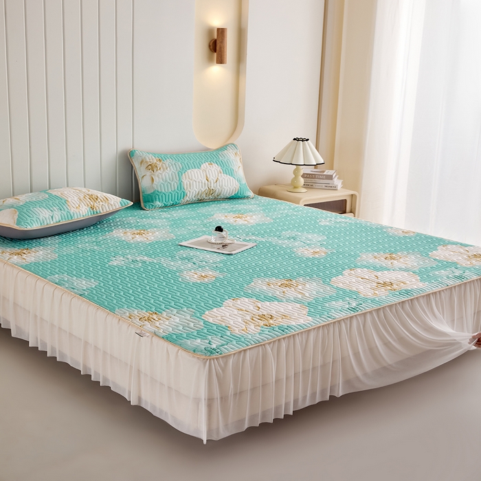 91家纺网 家纺一手货源 找家纺 （总）羽梦家纺 2026新款冰柔丝乳胶床裙款凉席