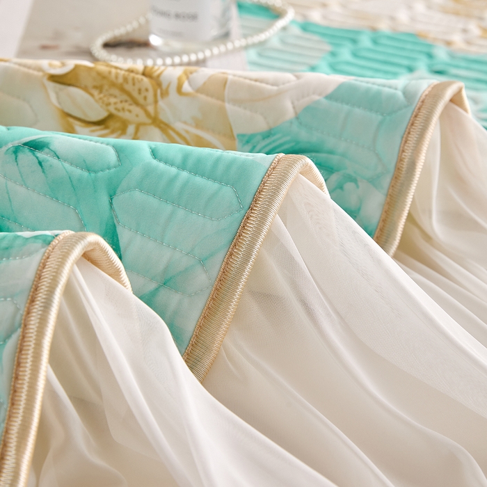 91家纺网 家纺一手货源 找家纺 （总）羽梦家纺 2026新款冰柔丝乳胶床裙款凉席