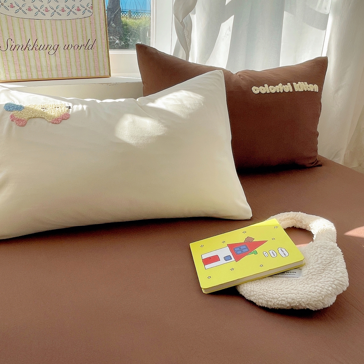 91家纺网 家纺一手货源 找家纺 韩都家居 2026春夏新款亲肤舒适毛巾绣四件套（包含买家秀原图） 顽皮猫