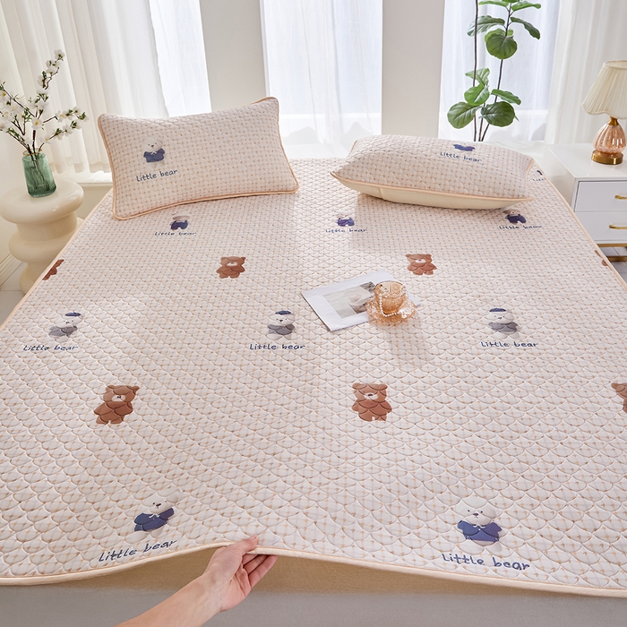 羽梦家纺 2026新款凉席硅胶席子 元气小熊