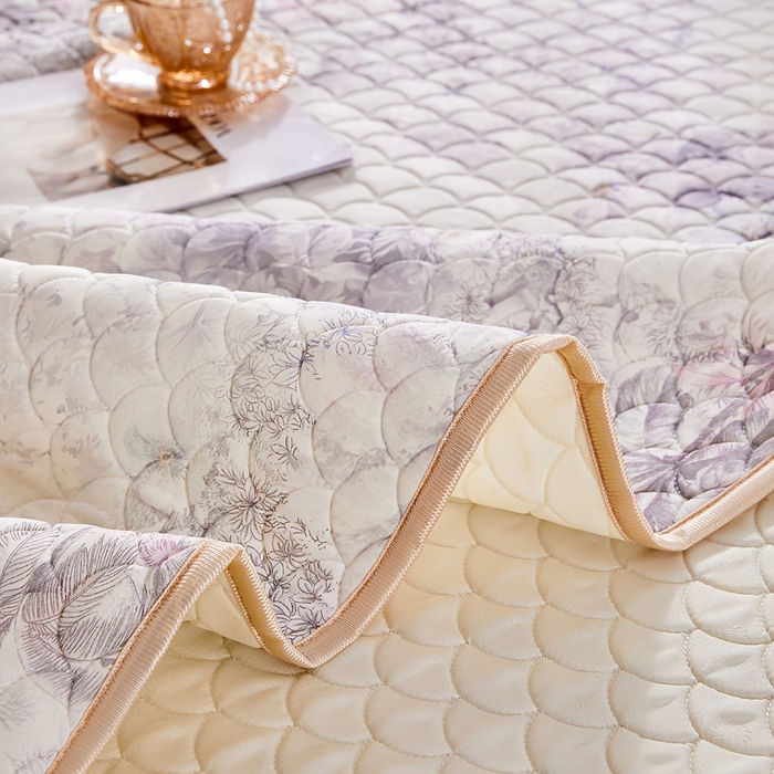 91家纺网 家纺一手货源 找家纺 羽梦家纺 2026新款凉席硅胶席子 雾岛听花