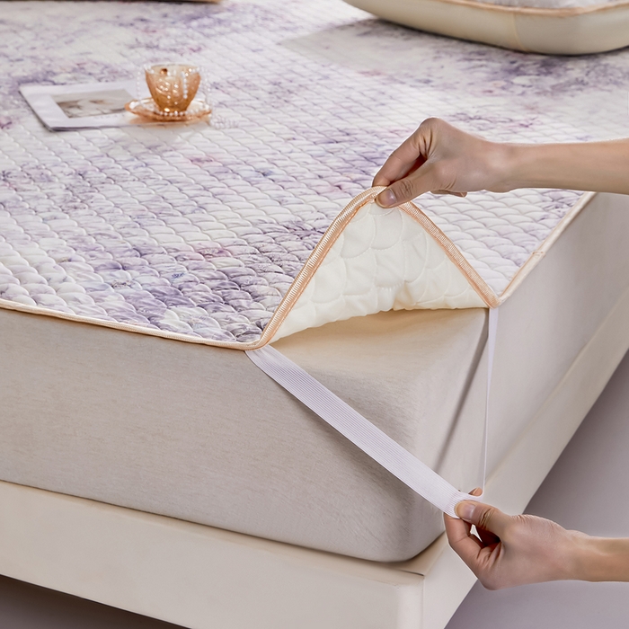 91家纺网 家纺一手货源 找家纺 羽梦家纺 2026新款凉席硅胶席子 雾岛听花