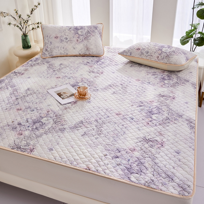 91家纺网 家纺一手货源 找家纺 羽梦家纺 2026新款凉席硅胶席子 雾岛听花