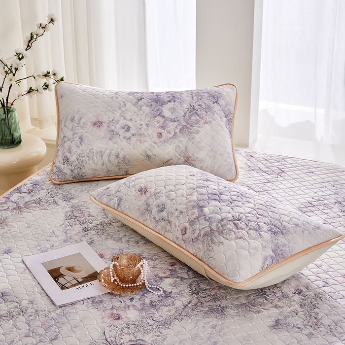 91家纺网 家纺一手货源 找家纺 羽梦家纺 2026新款凉席硅胶席子 雾岛听花