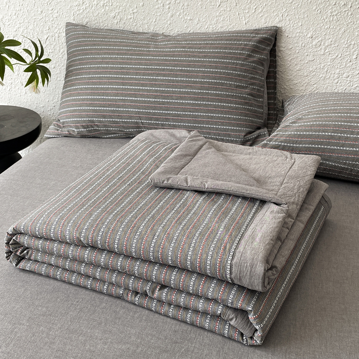 91家纺网 家纺一手货源 找家纺 吾诺家居 2026新款棉色织提花水洗棉大豆夏被夏凉被空调被-摩卡 摩卡灰