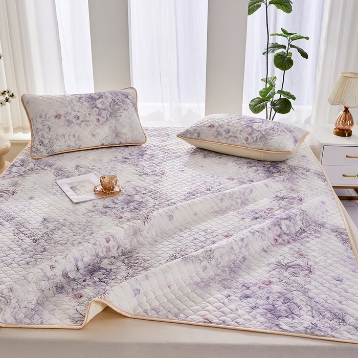 91家纺网 家纺一手货源 找家纺 羽梦家纺 2026新款凉席硅胶席子 雾岛听花