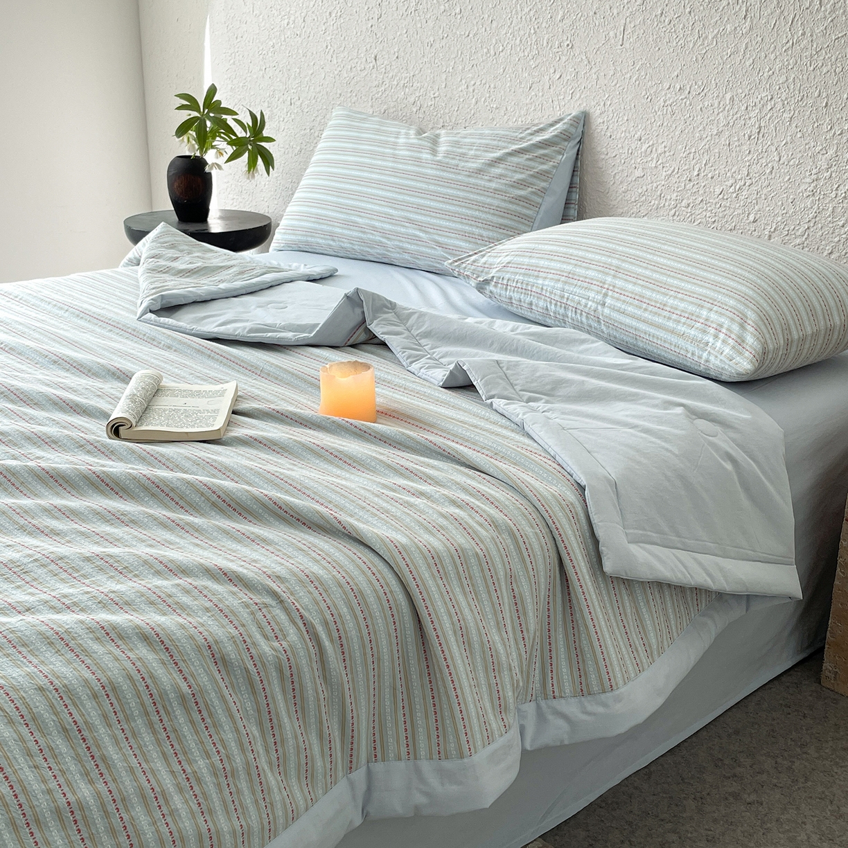 91家纺网 家纺一手货源 找家纺 吾诺家居 2026新款棉色织提花水洗棉大豆夏被夏凉被空调被-摩卡 摩卡兰