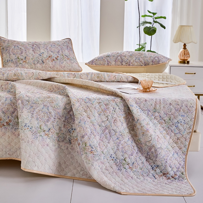 91家纺网 家纺一手货源 找家纺 羽梦家纺 2026新款凉席硅胶席子 云间花境