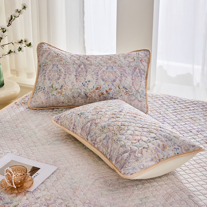 91家纺网 家纺一手货源 找家纺 羽梦家纺 2026新款凉席硅胶席子 云间花境