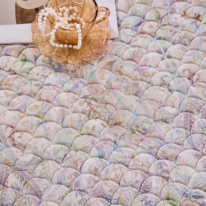 91家纺网 家纺一手货源 找家纺 羽梦家纺 2026新款凉席硅胶席子 云间花境