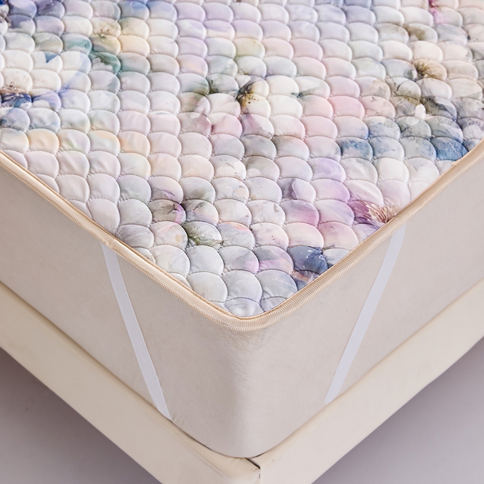 91家纺网 家纺一手货源 找家纺 羽梦家纺 2026新款凉席硅胶席子 雾里看花