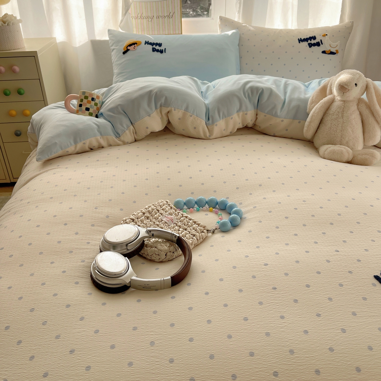 91家纺网 家纺一手货源 找家纺 韩都家居 2026春夏新款亲肤舒适毛巾绣四件套（包含买家秀原图） 小女孩