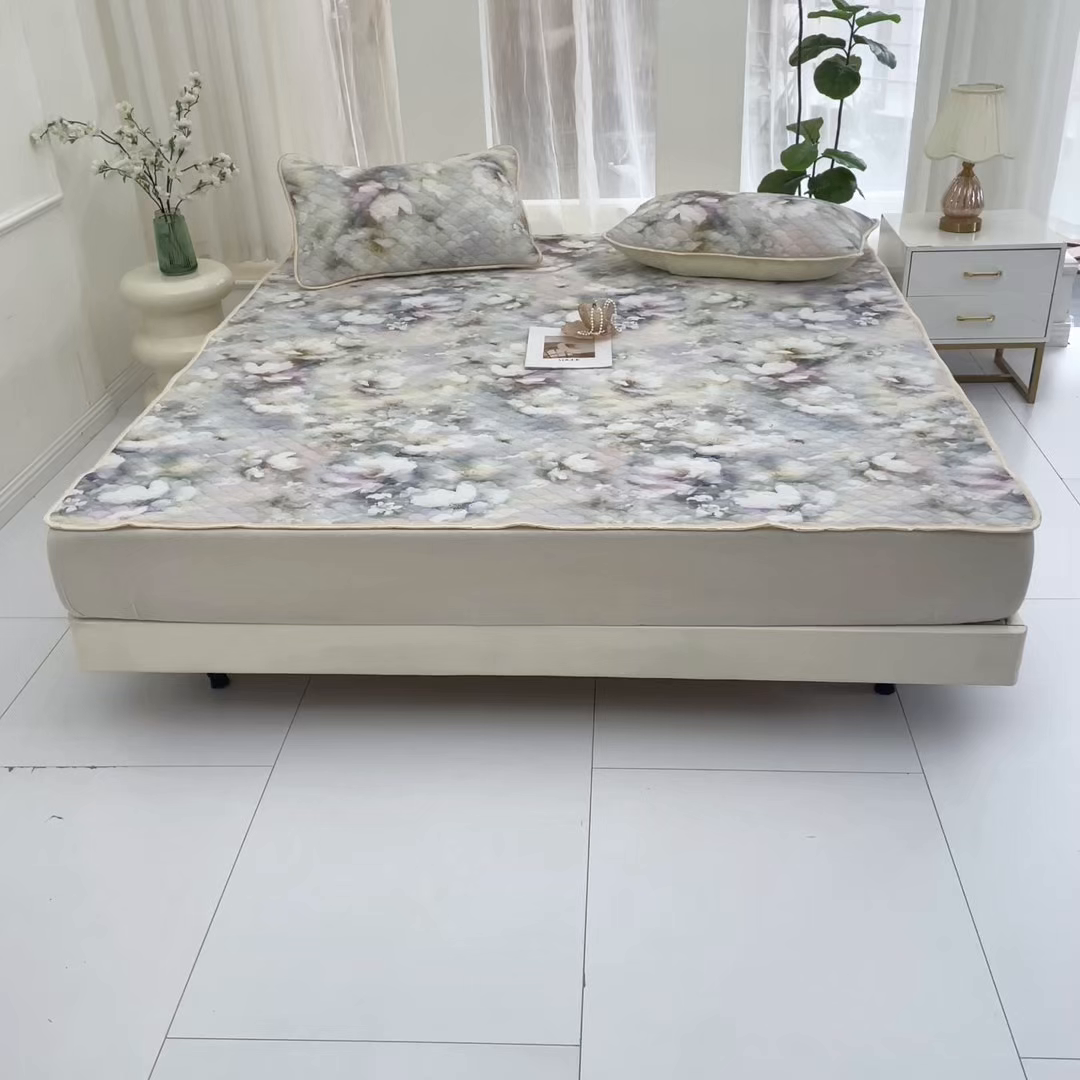 91家纺网 家纺一手货源 找家纺 羽梦家纺 2026新款凉席硅胶席子 雾里看花